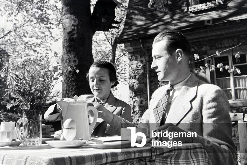 Escursione al castello di Auerbach, Germania anni '30 (foto in b/n)