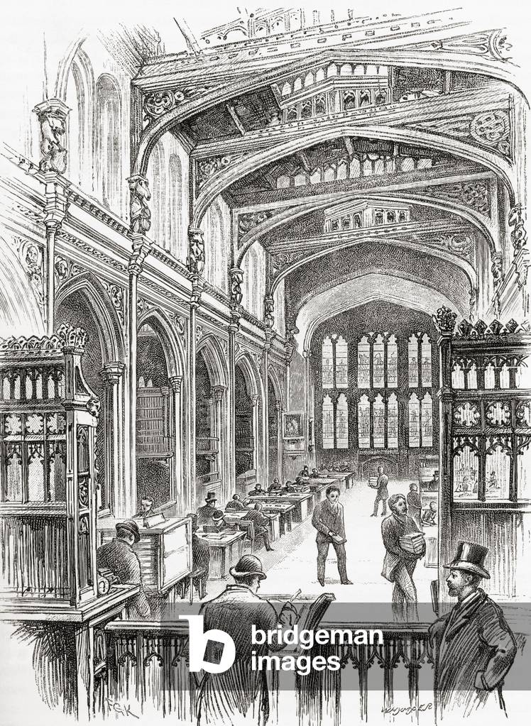 Image de Estampe représentant The Old Library 1890 par Unknown Artist