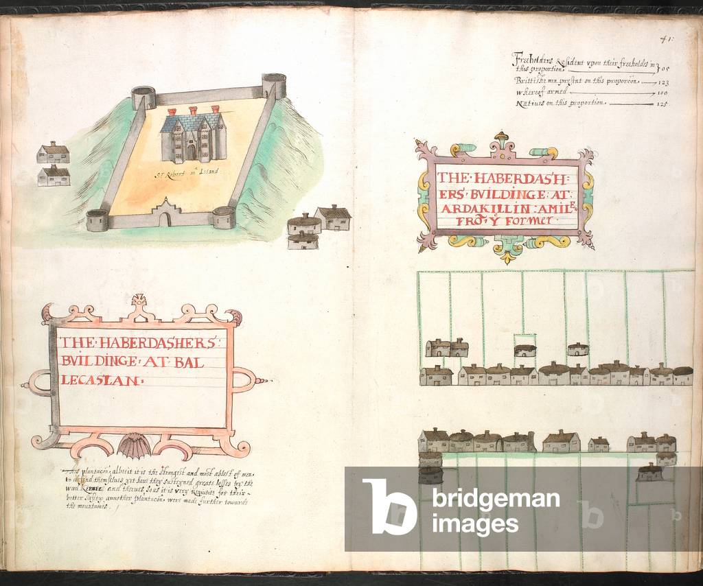 "Frau 634 f.40v-41 Ein plat der Kurzmaschern Gebäude" von English School
