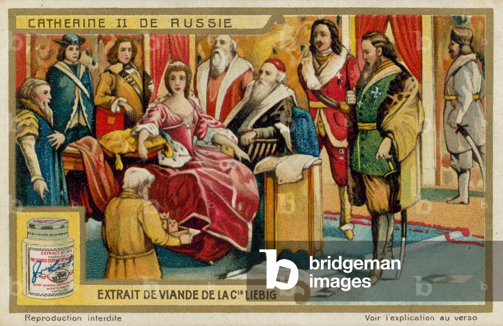 Queen Catherine the Great of Russia (chromolitho)