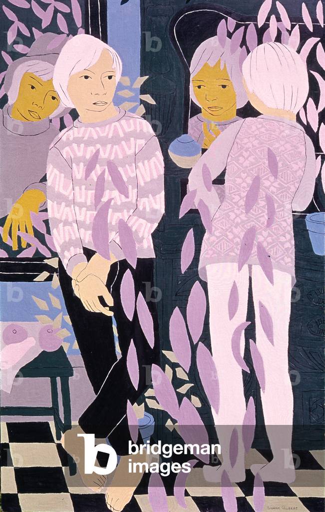 Bild von Gemälde "Junge und Mädchen" 1969 von Norman Gilbert