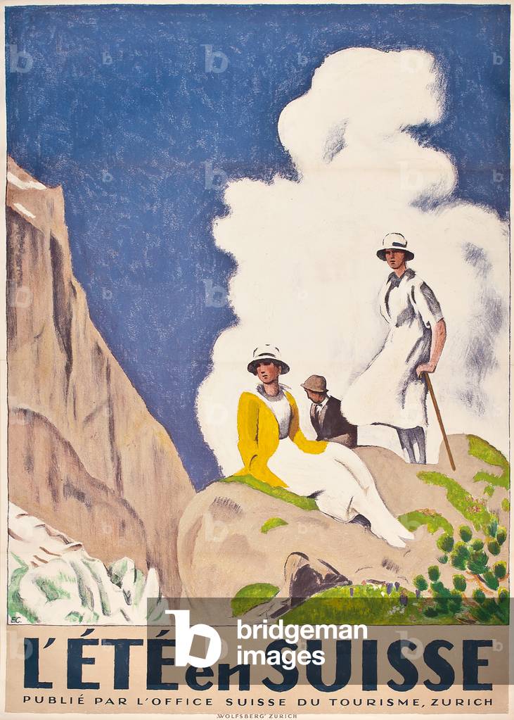 Summer in Switzerland', a poster by the Swiss Tourist Board, 1921 (lithograph)
