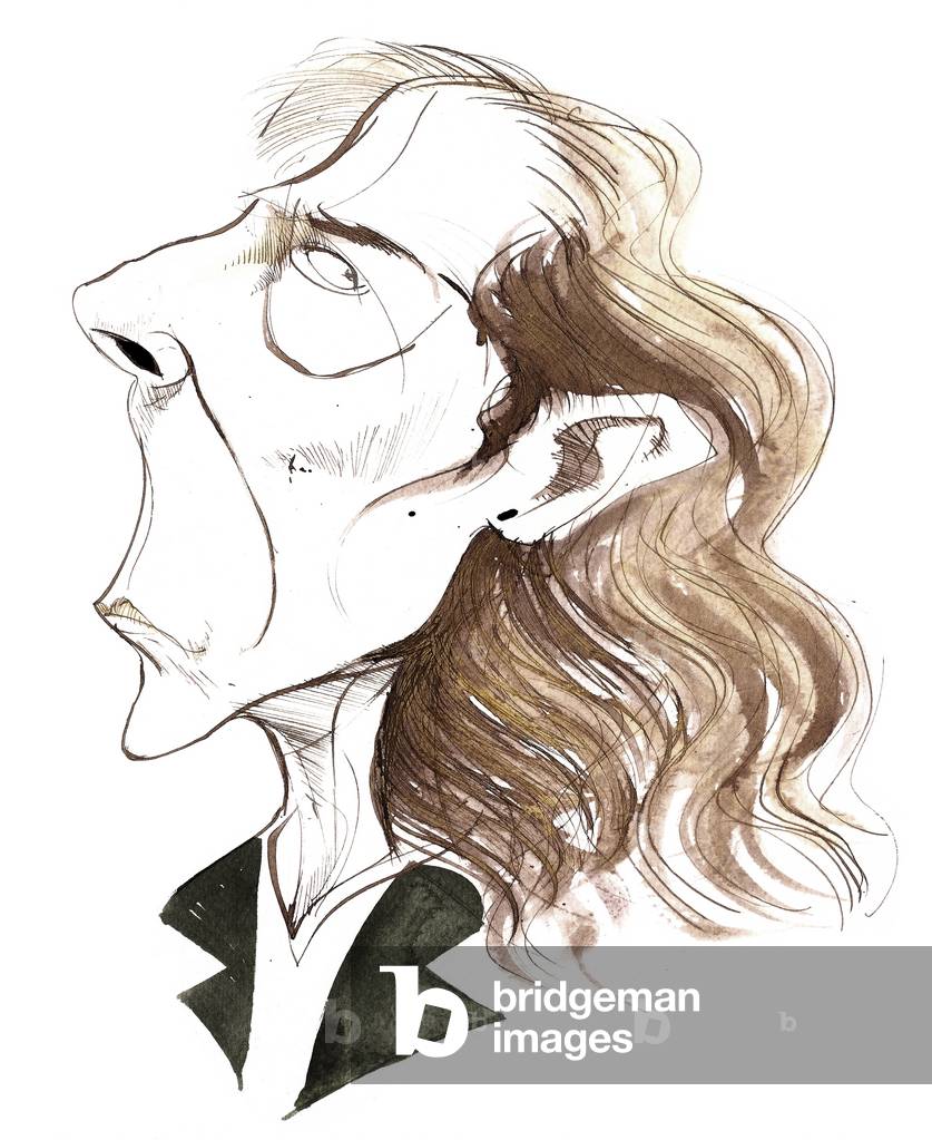 Emmanuel Nunes - compositore portoghese (1941 - 2012); caricatura