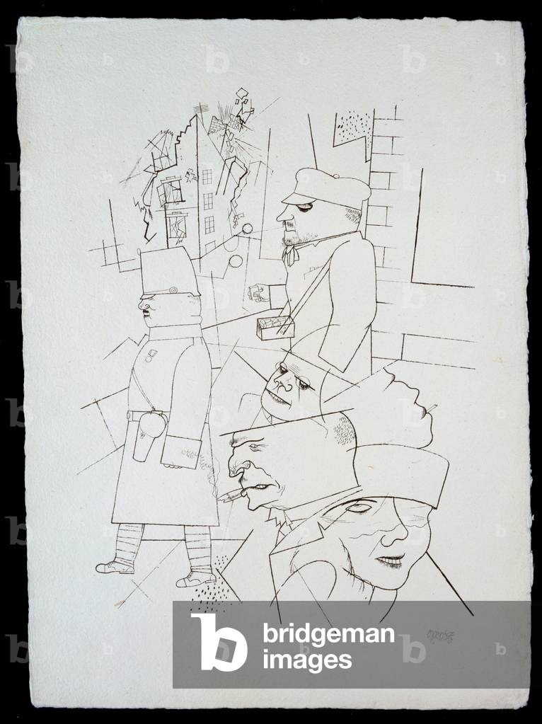 Dusk from 'In the Shadows' portfolio 1921 by George Grosz