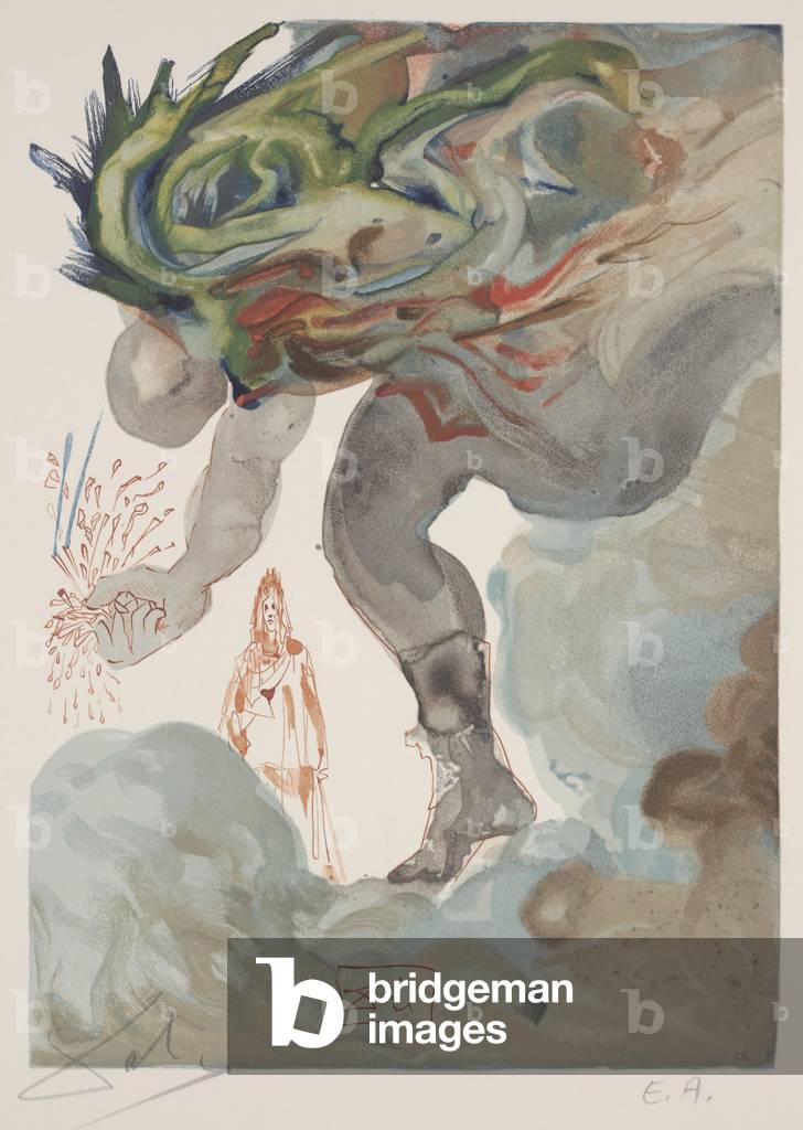 Canto 31 - Die Riesen, um 1960 (Holzschnitt)