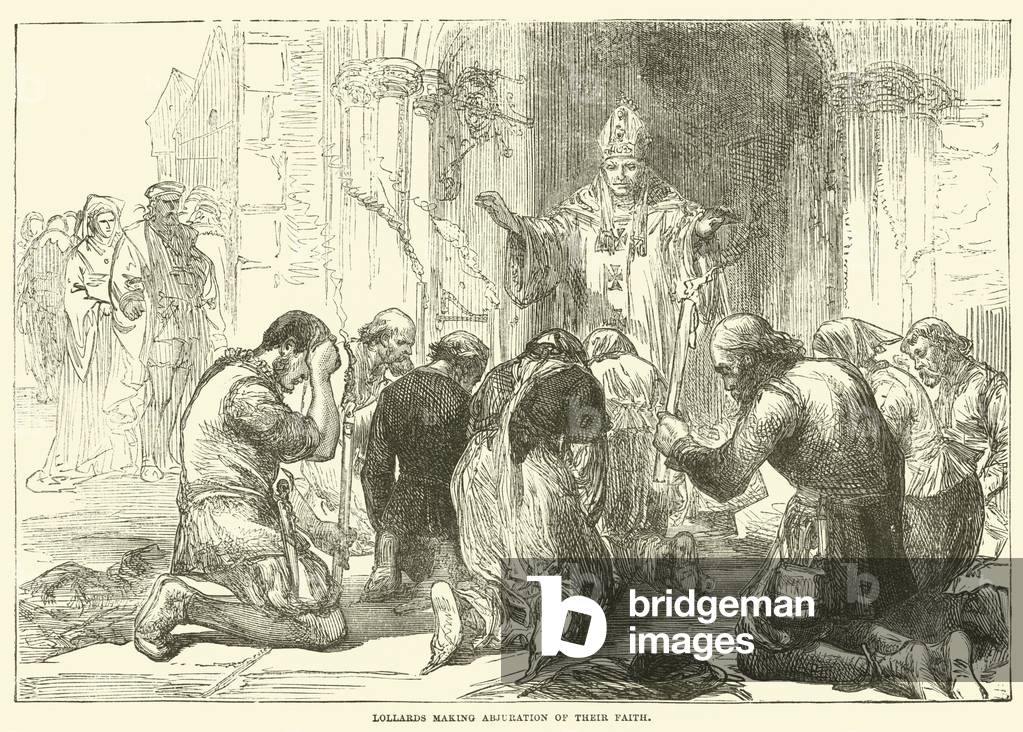 Lollards che fanno l'abiurazione della loro fede (incisione)