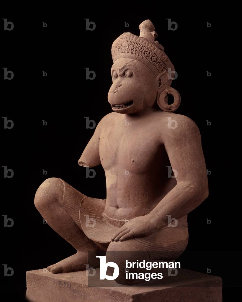 Scimmia Guardiano Figura Bantaey Srei, 967 AD National Museum, Phnom Penh