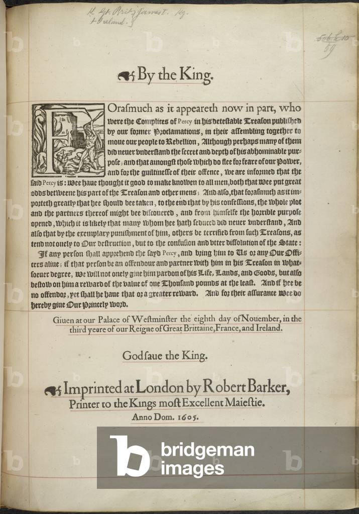 "Eine Proklamation von 1605", b/w