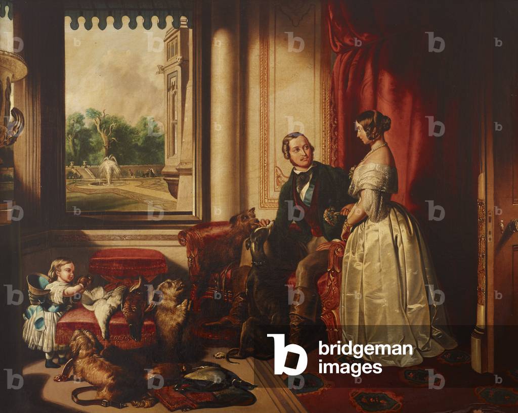 Immagine di Dipinto "'Castello di Windsor nei tempi moderni': Regina Vittoria" 1842 di Edwin Landseer