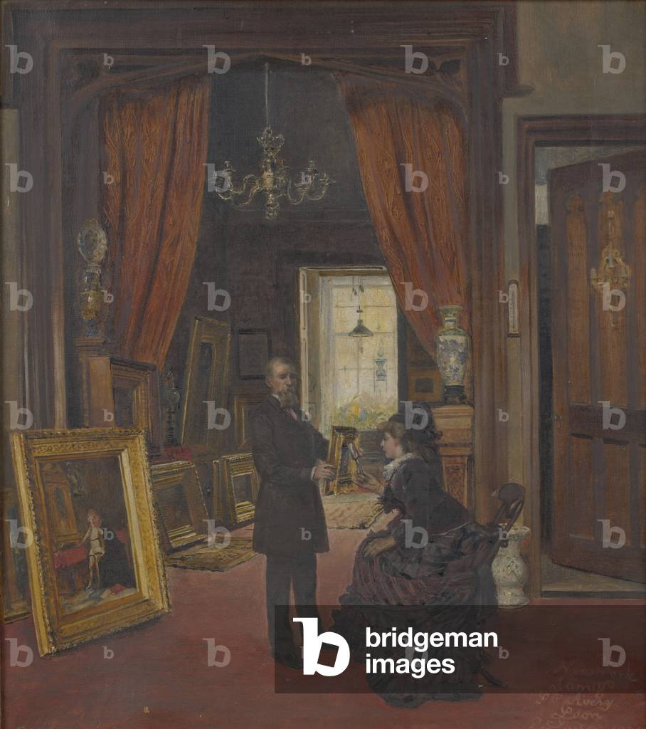 samuel putnam avery nella sua galleria, 1876 (olio su tela)