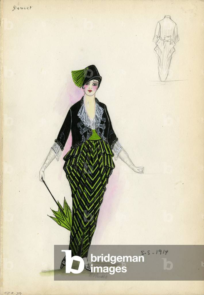 Image de Dessin représentant Robe de jour et veste 1914 par Henri Bendel Studio