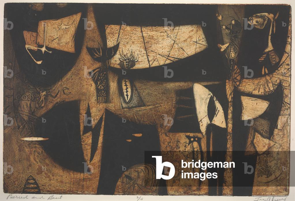 Pierced and Beset, 1952 (Farbradierung)