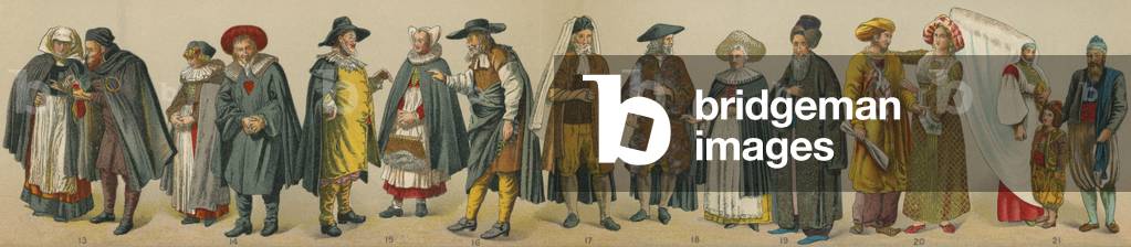 Costumi tradizionali del popolo ebraico, da 'The Jewish Encyclopedia', 1903 (stampa)