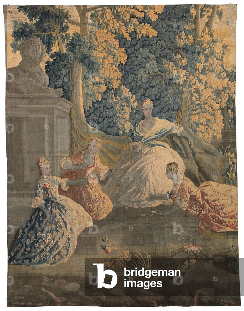 Image of Tapestry depicting Pastoral tapestry 1701 by French Artist