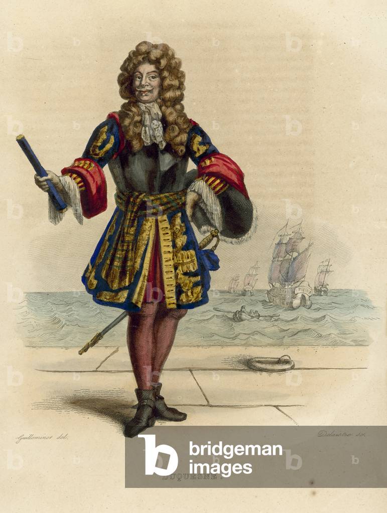 Bild von Gravur "Abraham Duquesne (farbige Gravur)" 1801 von French School