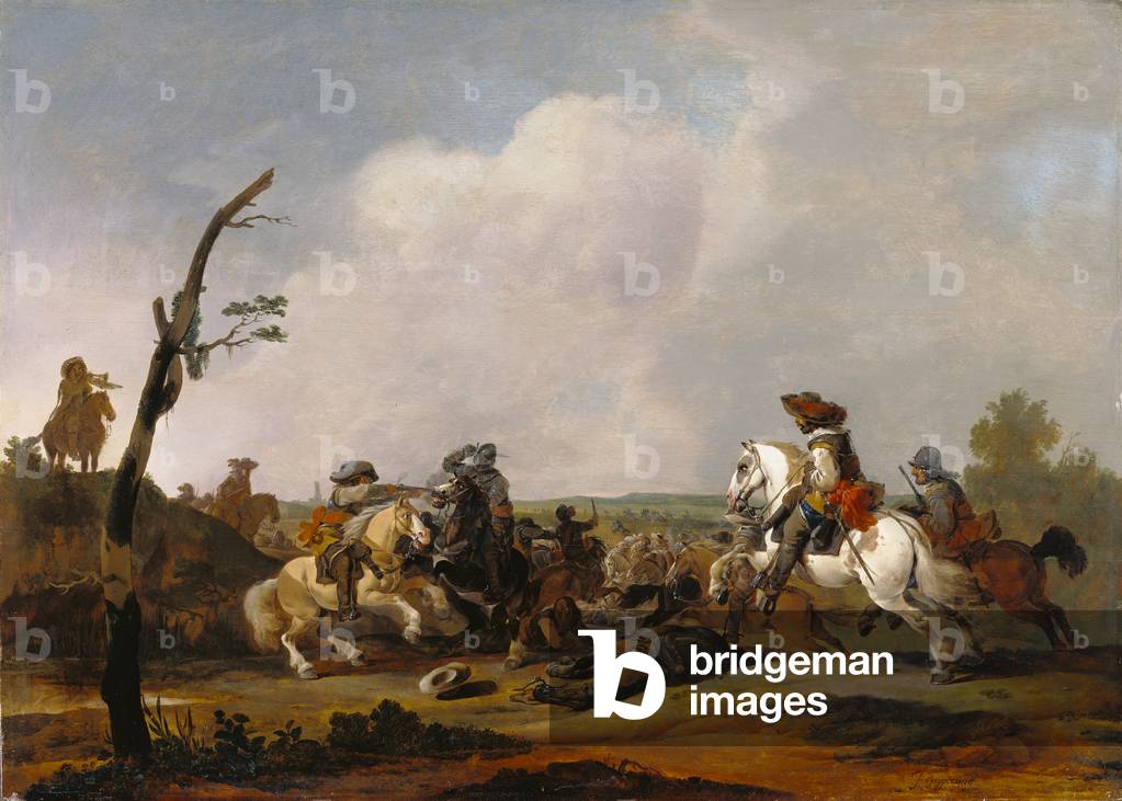 Immagine di Dipinto "Scena di battaglia" 1651 di Johannes Lingelbach