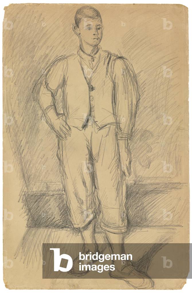 Image of Engraving depicting Portrait of the Artist's Son; Portrait du fils de l'Artiste 1875 by Paul Cezanne,
