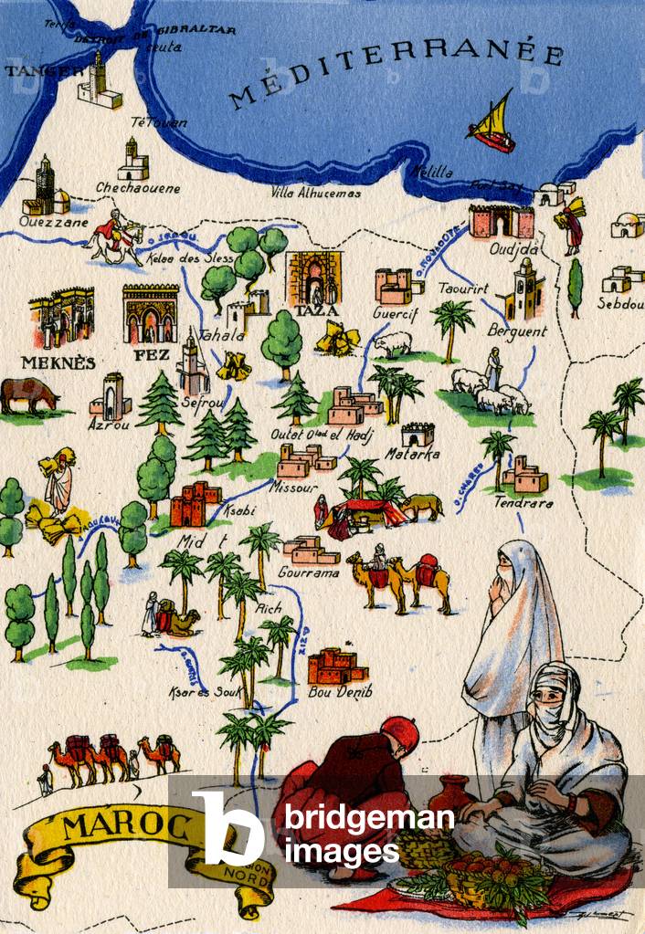 Marocco, 1950 circa (illustrazione)