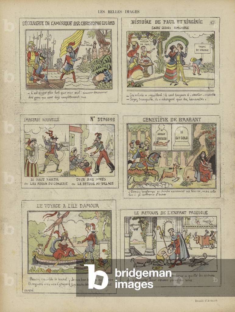 "Illustrazione per Le Rire (color lito)" 1904 di Henri Avelot