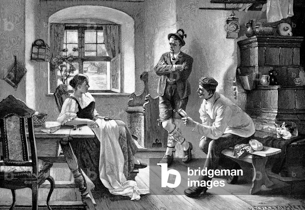 "Zwischen zwei Bränden" 1890, b/w