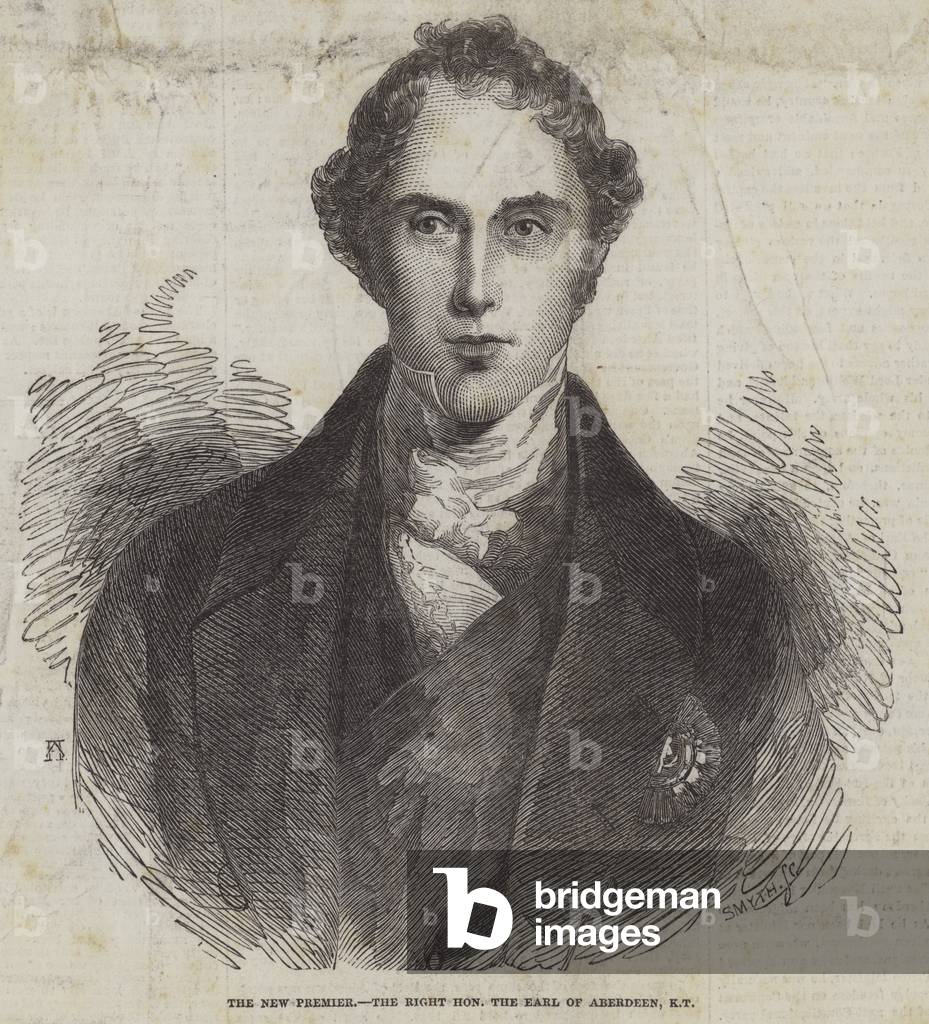 The New Premier, the Right Honourable the Earl of Aberdeen, KT (Gravur)