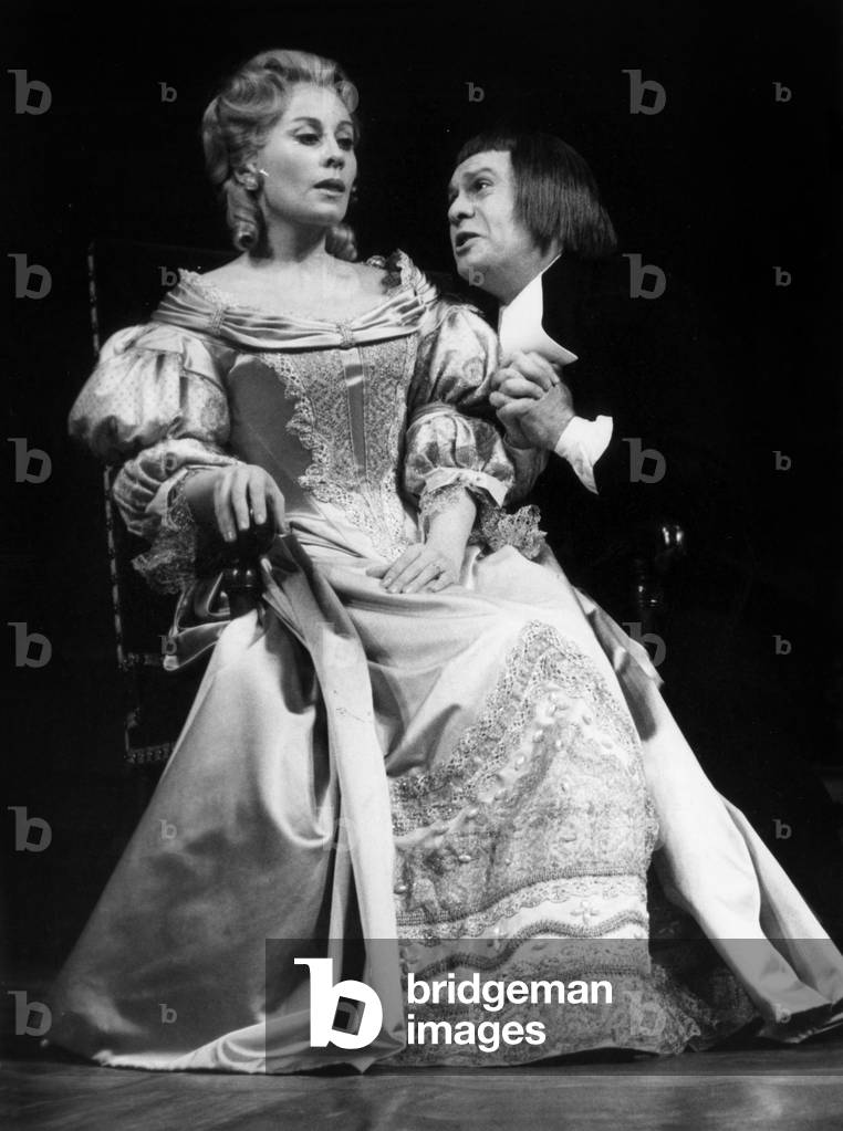 Image of Photography depicting Robert Hirsch (Tartuffe) and Claude Winter (Elmire) in Play Tartuffe at Comedie