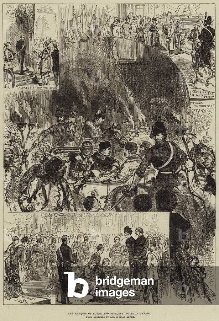 il marchese di Lorne e la principessa Louise in Canada (incisione)