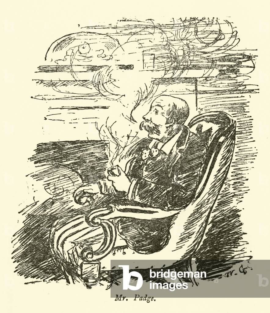 M. Padge (gravure) par Weedon Grossmith, b/w