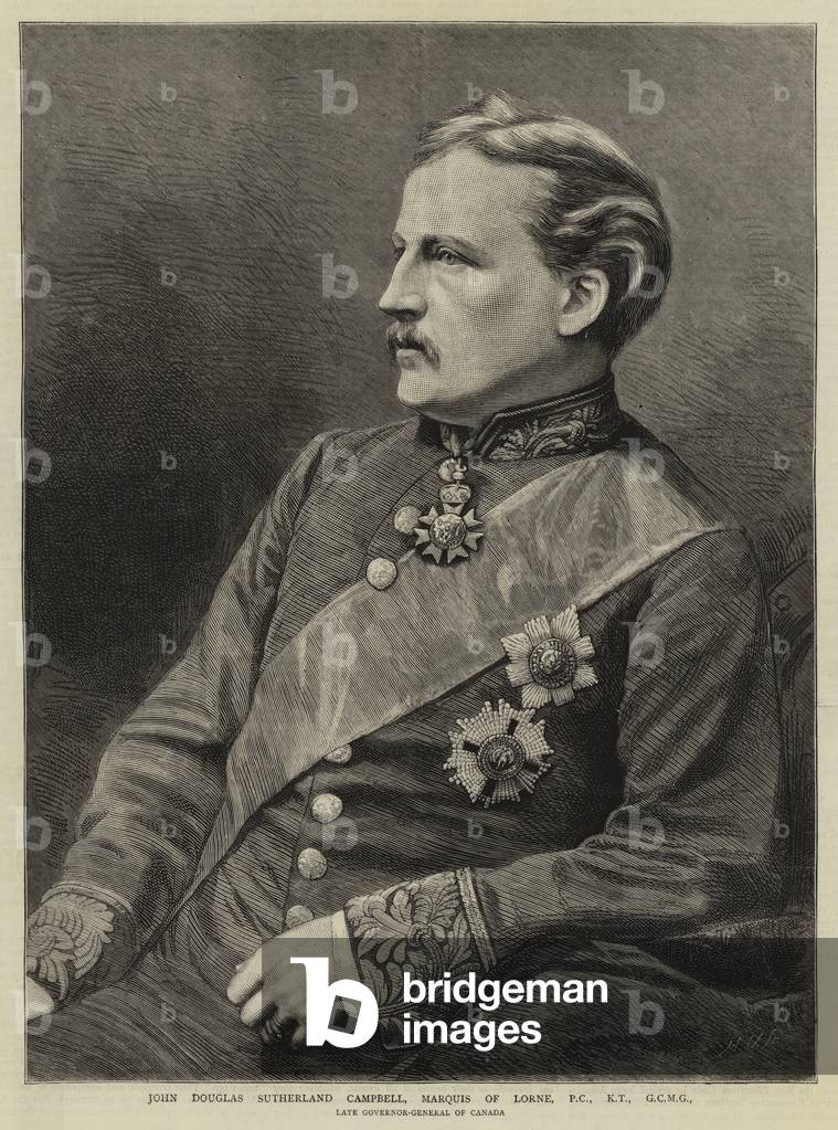 "John Douglas Sutherland Campbell" di English School, b/w