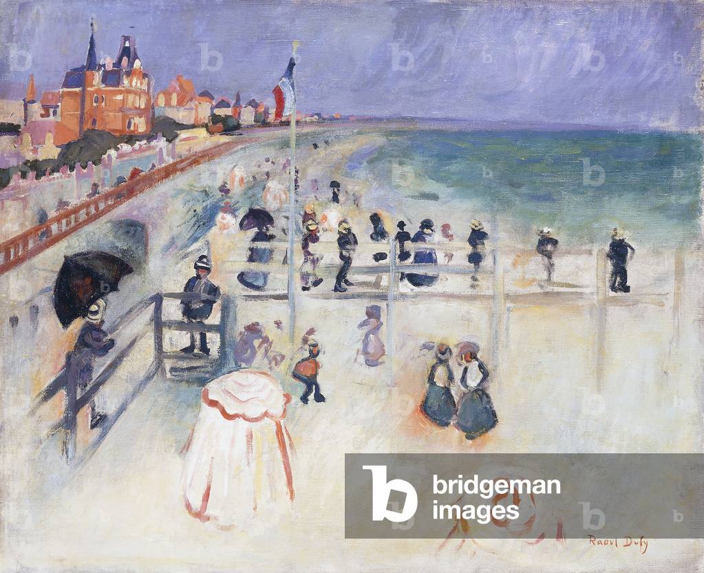 Image of La Plage de Sainte-Adress, c.1905 (huile sur toile) by