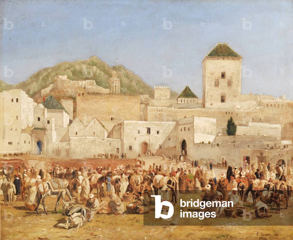 Bild von Gemälde "Der Markt von Tetuan" von Captain the Hon. Frederick William John Shore