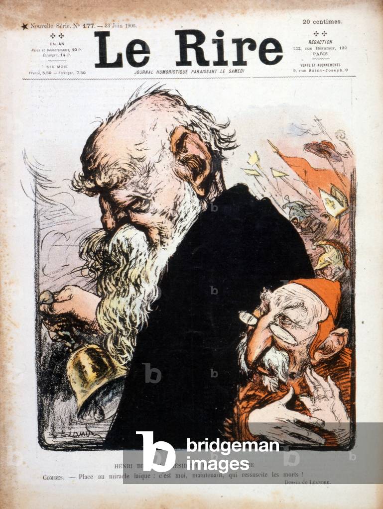 Satirische Illustration von Eugene Henri Brisson Cover von Le Rire 1906 (Gravur)