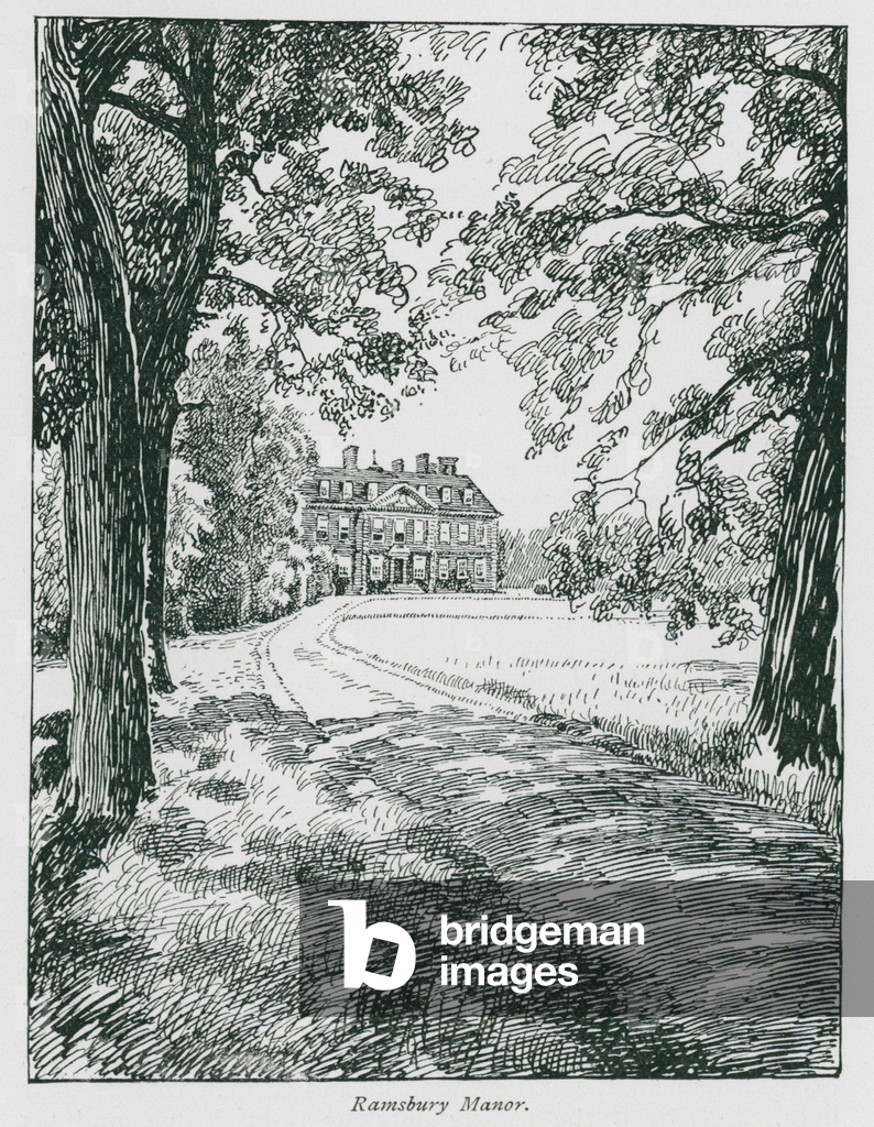 Image de Estampe représentant Manoir de Ramsbury (lithographie) 1901 par Nelly Erichsen
