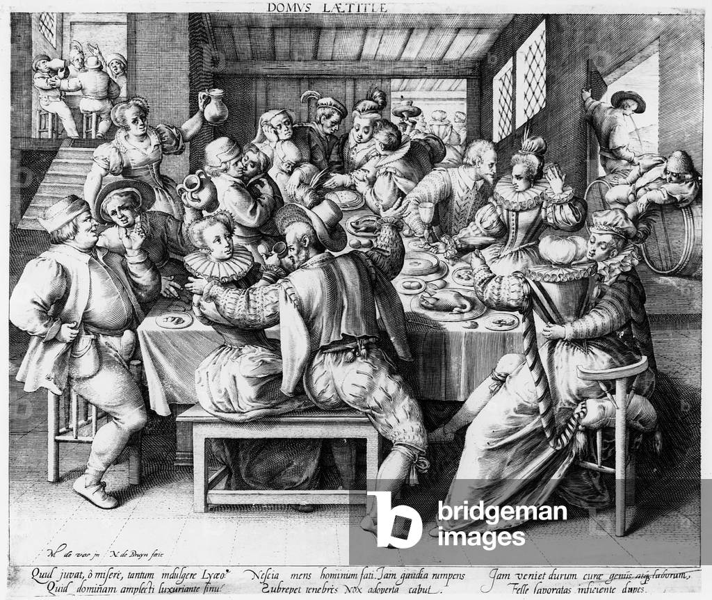 la festa, c.1600 (incisione di Nicolaes de Bruyn)