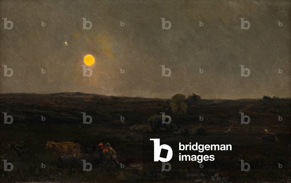 Image of Drawing depicting Full Moon by Henry William Banks Davis