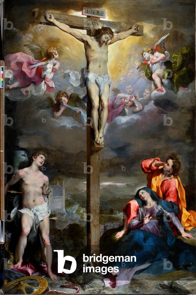 Image de Peinture représentant Crucifixion du Christ avec Notre-Dame 1596 par Federico Fiori Barocci or Barocc