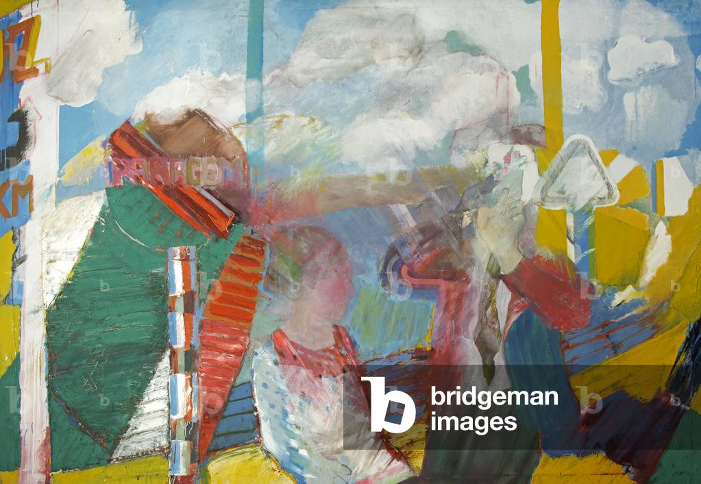 Innocenti all'estero (olio su tela)