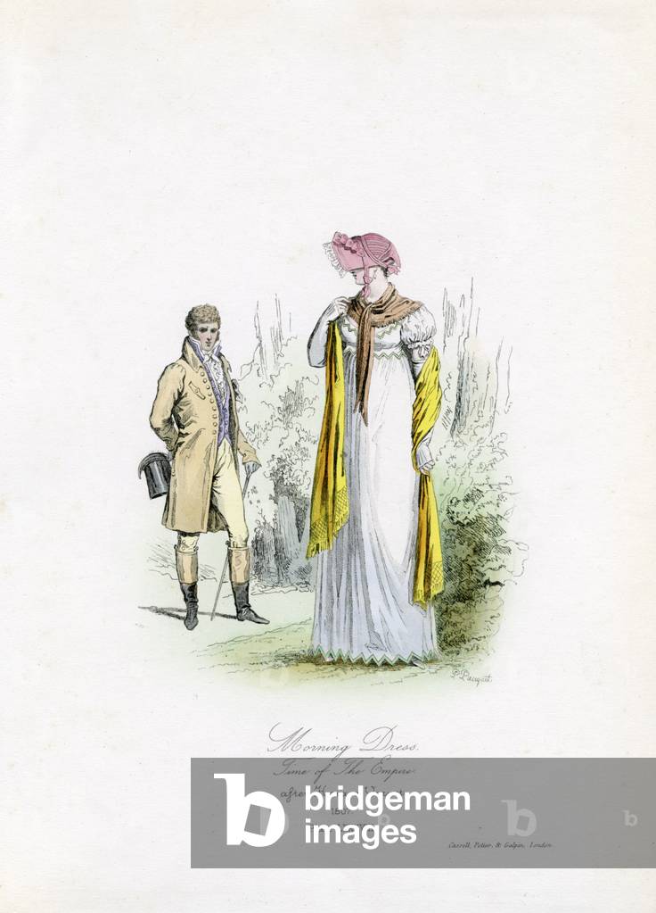 Immagine di Incisione "Abito da mattina al tempo dell'Impero" 1801