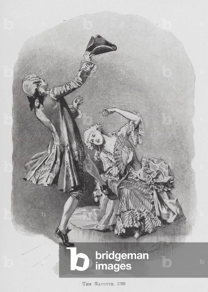 Tanz: Die Gavotte, 1780 (litho)
