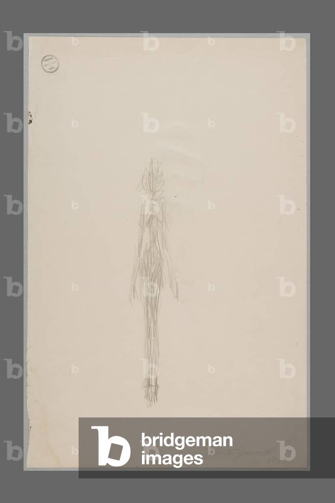 Nudo in piedi, 1949 (matita su carta)