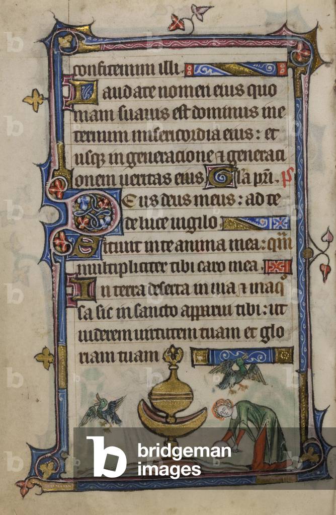 "Folio 72v Illustration aus der 'The Taymouth Hours' (vellum)" von English School