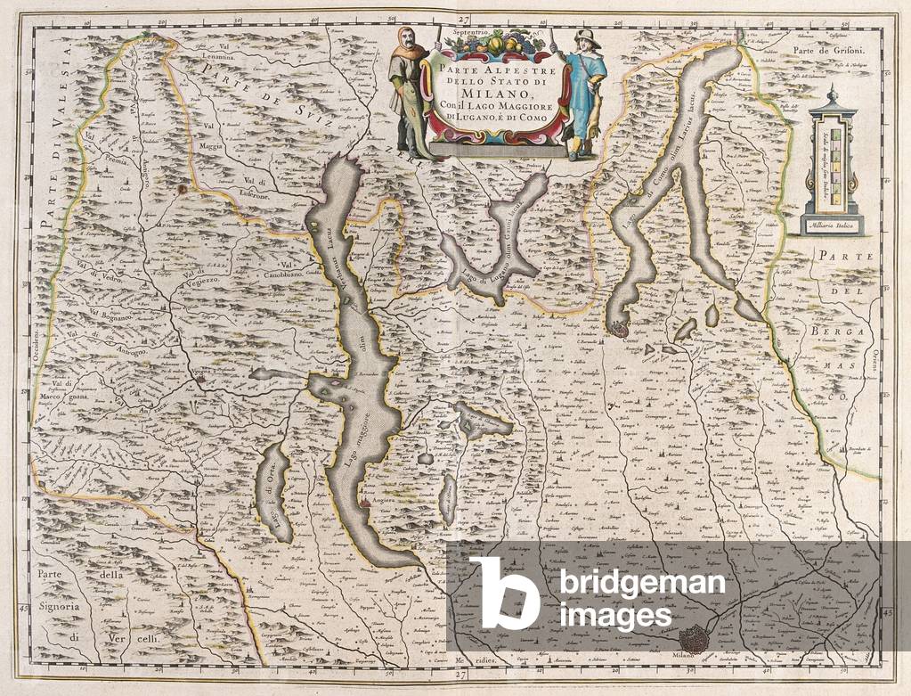 Bild von Karte & Plan "Mailand" 1645 von Willem Blaeu