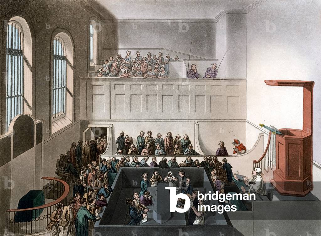 Immagine di Incisione "Newgate chapel (incisione colorata)" di Thomas Rowlandson