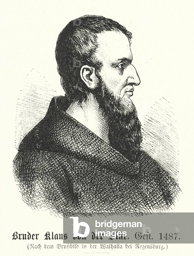 Image of Engraving depicting Bruder Klaus von der Flue 1801 by German Artist
