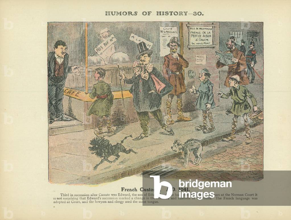 Französischer Zoll. A.D. 1041 (Farblitho)