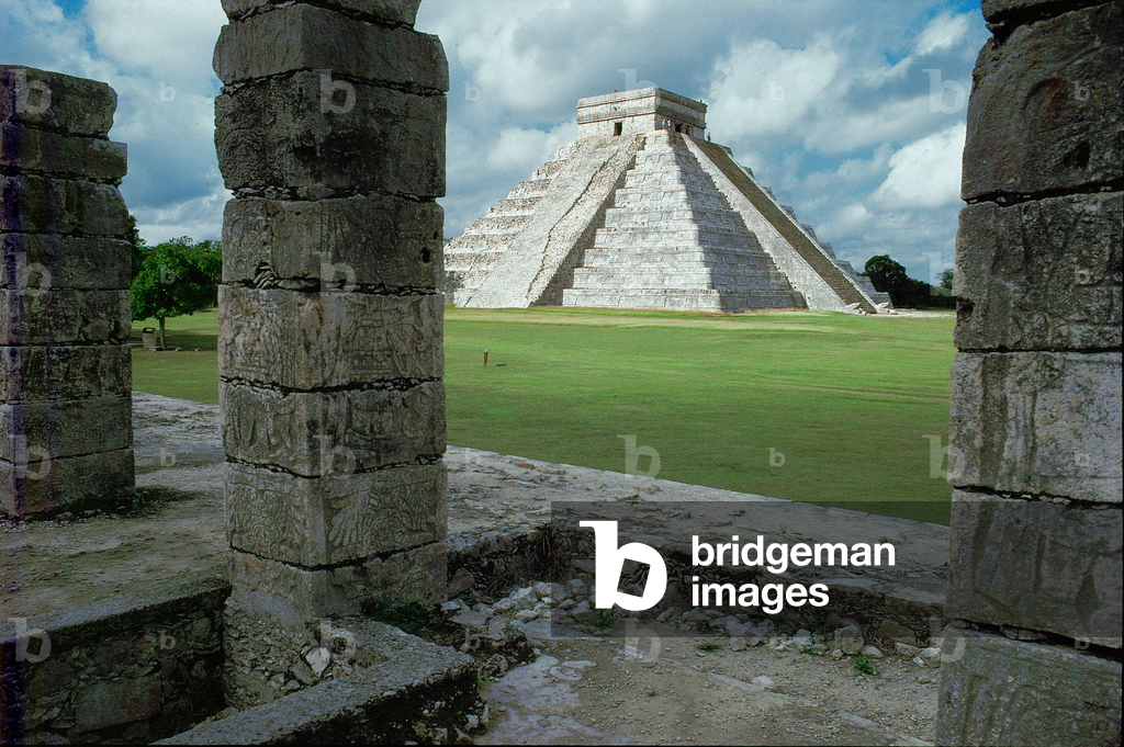 Image of Photography depicting Kukulcan Pyramid at Chichen Itza by Erich Lessing