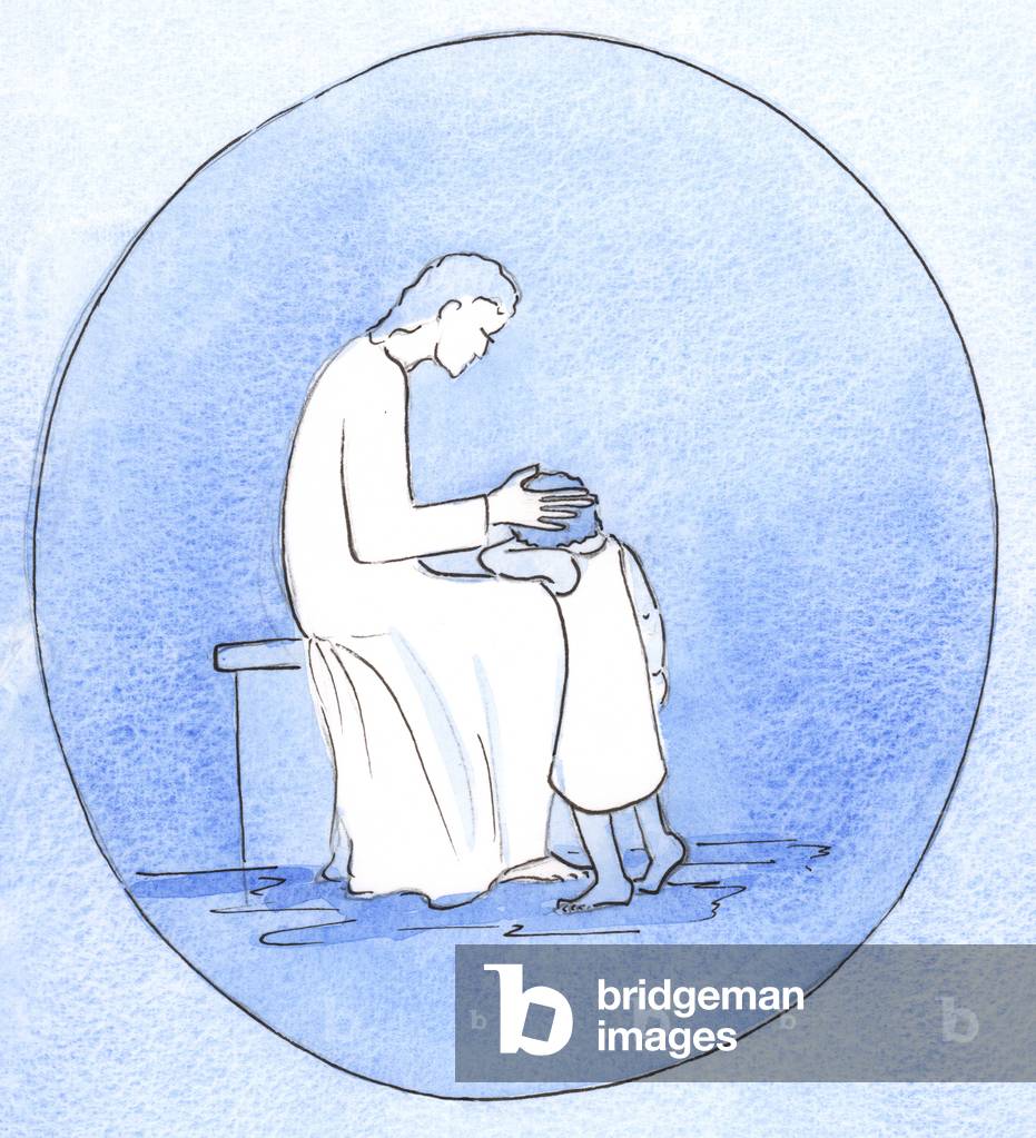 Image of Drawing depicting When we repent of our sins Jesus Christ looks on us with tenderness just as when a 