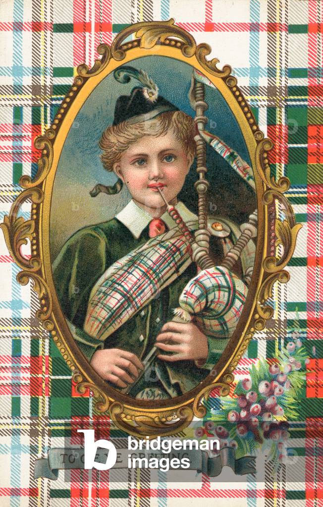 Immagine di Stampa "Biglietto di Capodanno britannico (litografia)" 1901 di Scottish School