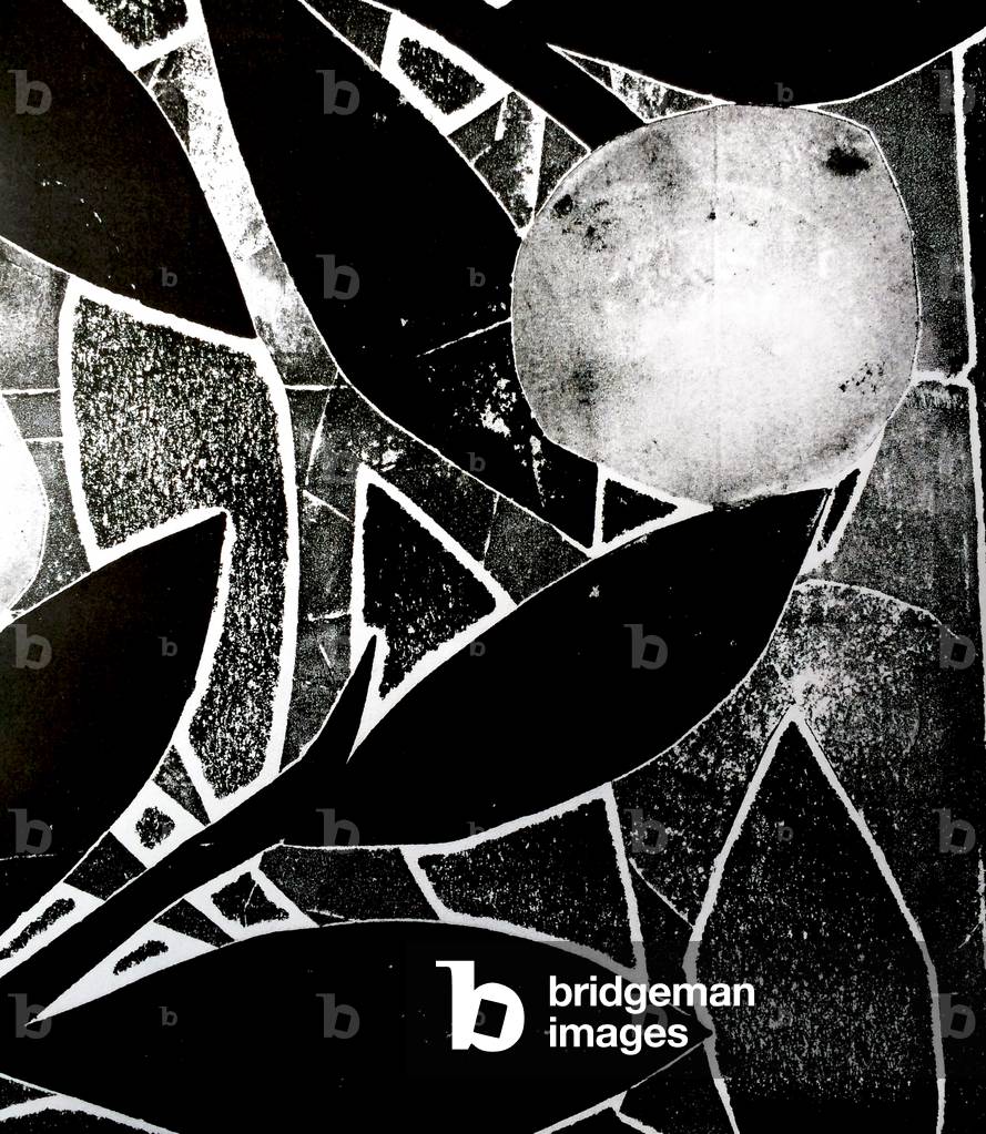 Moon Tree, 2016 (collage monoprint)