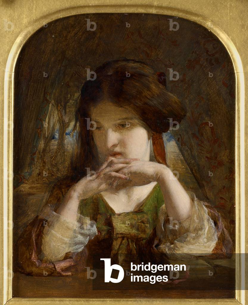 Meditazione, c.1860 (olio su tavola)